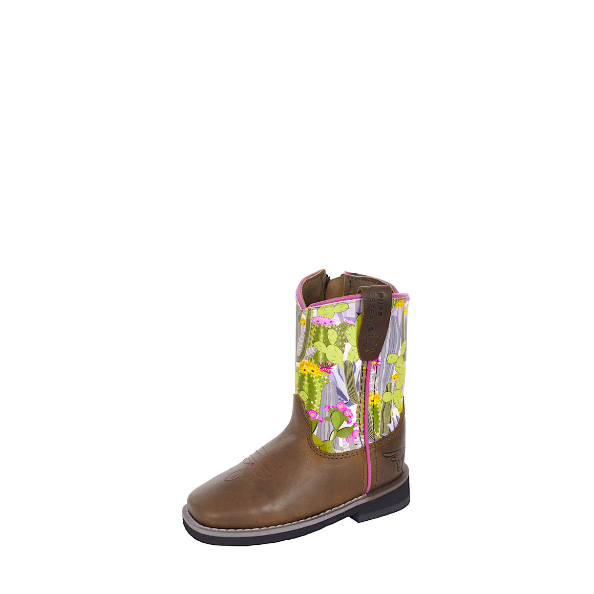 Pure Western TODDLERS Jewel Boot Oiled Brown/Cactus