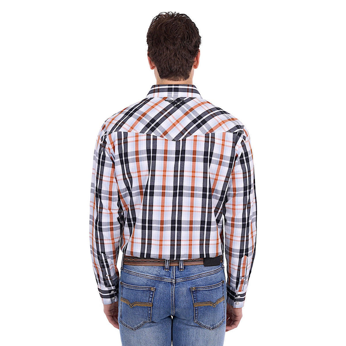 Pure Western Men's Terry Shirt - Black/Rust