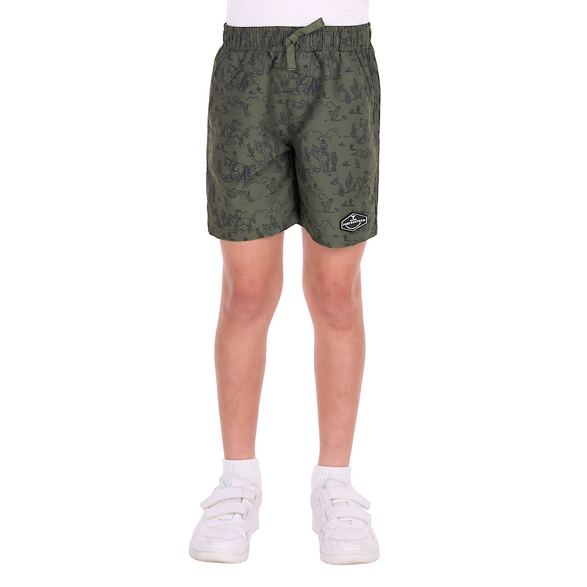 Pure Western Boy's Jimmy Boardshort - Green