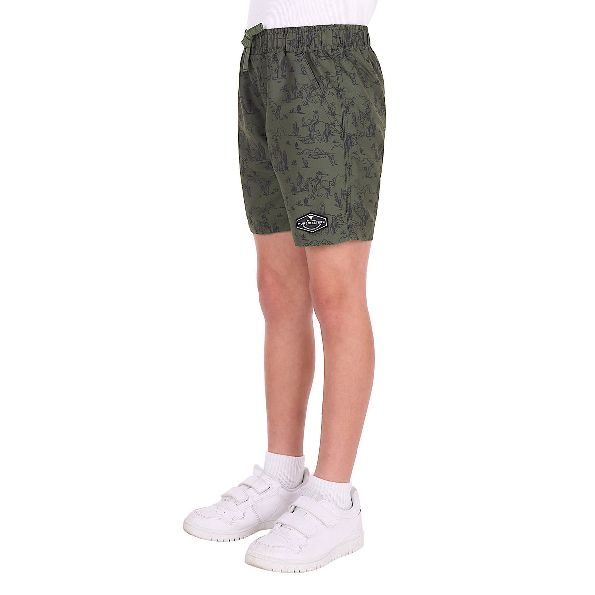 Pure Western Boy's Jimmy Boardshort - Green