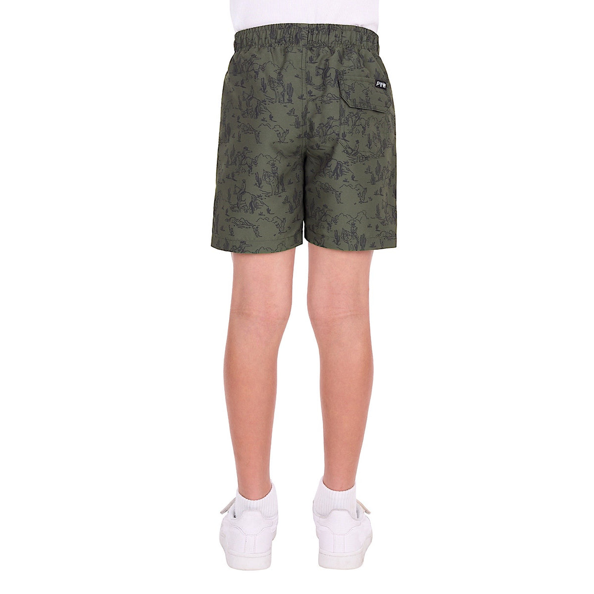 Pure Western Boy's Jimmy Boardshort - Green