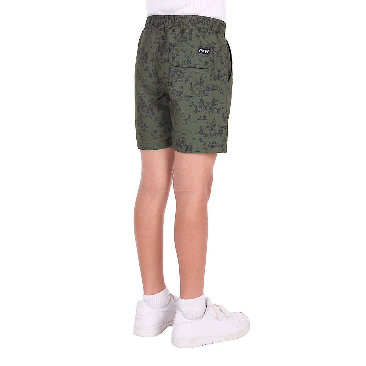 Pure Western Boy's Jimmy Boardshort - Green