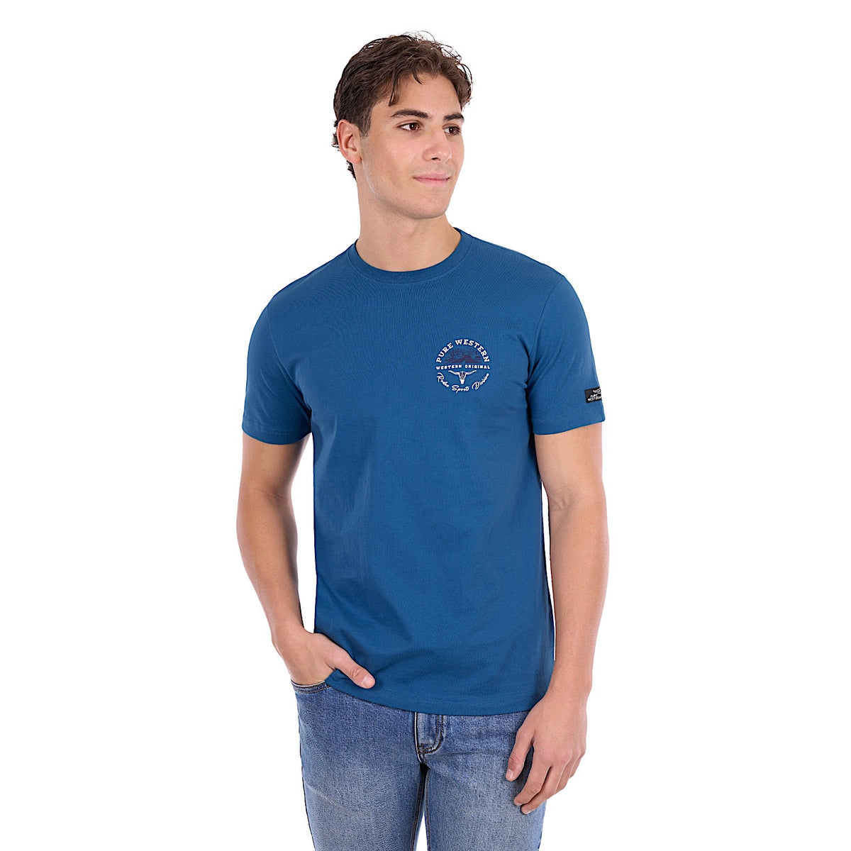 Pure Western Men's Craig Tee - Denim