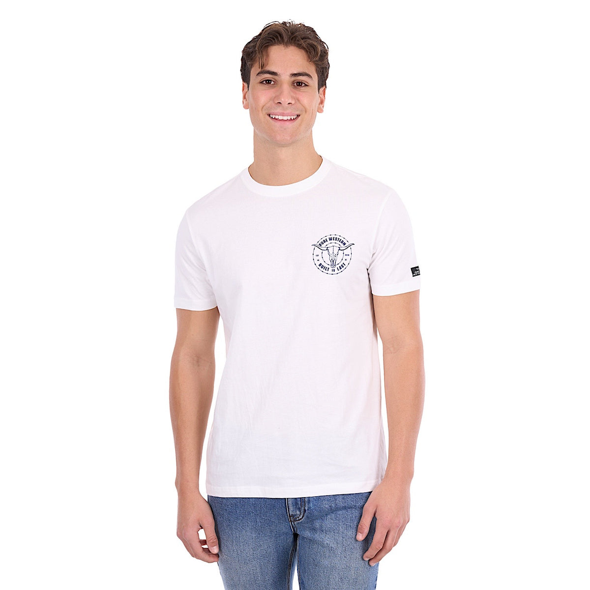 Pure Western Men's Walker Tee - Off White