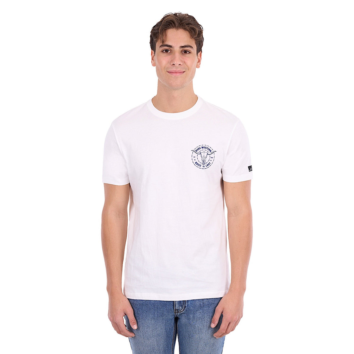 Pure Western Men's Walker Tee - Off White