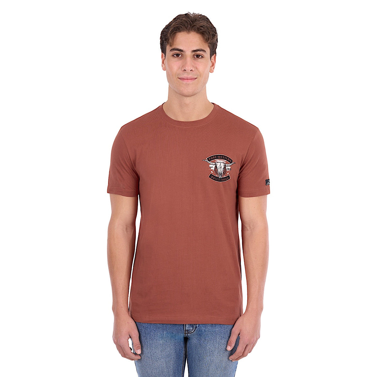 Pure Western Men's Joey Tee - Rust