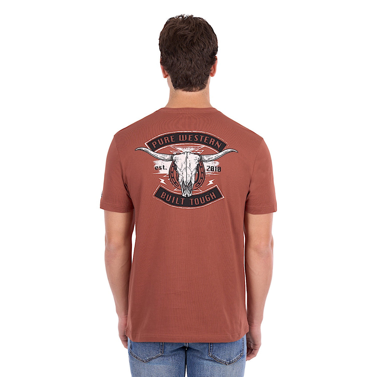 Pure Western Men's Joey Tee - Rust