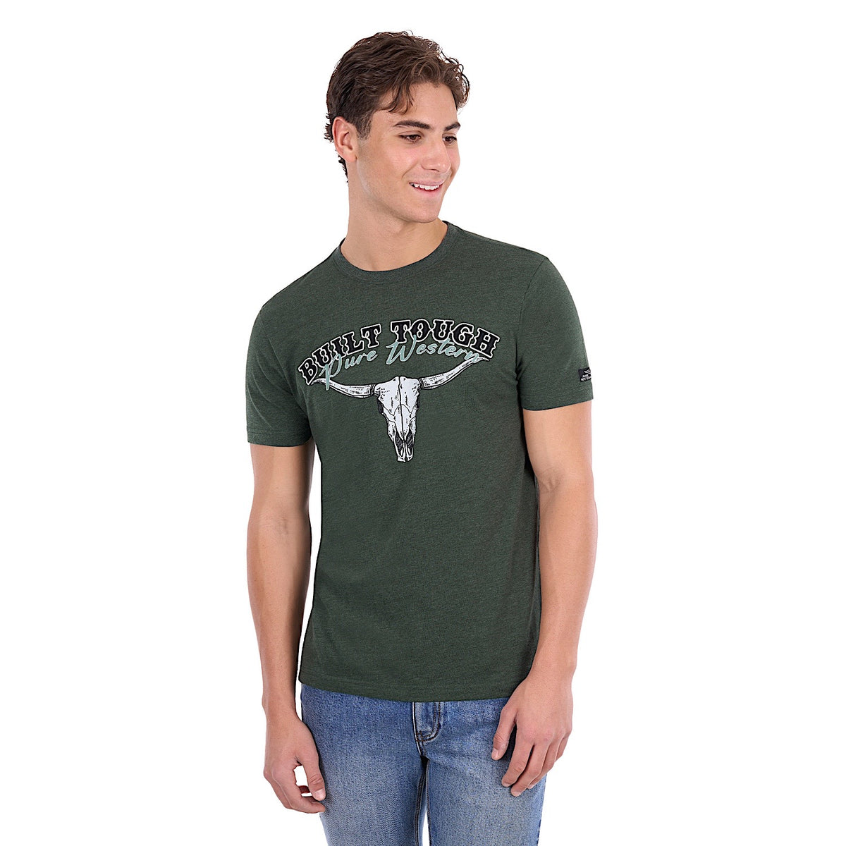 Pure Western Men's Chris Tee - Green Marle