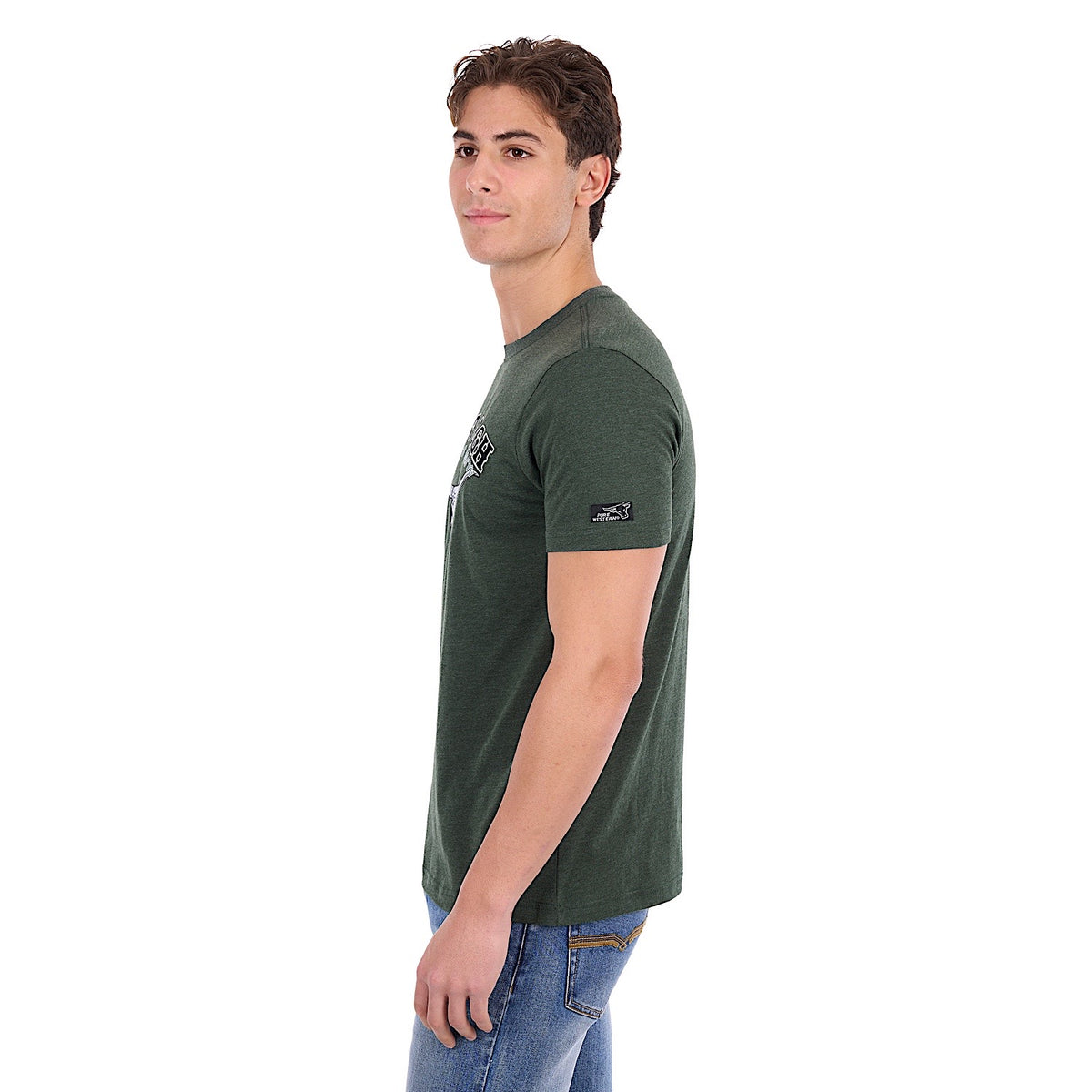 Pure Western Men's Chris Tee - Green Marle