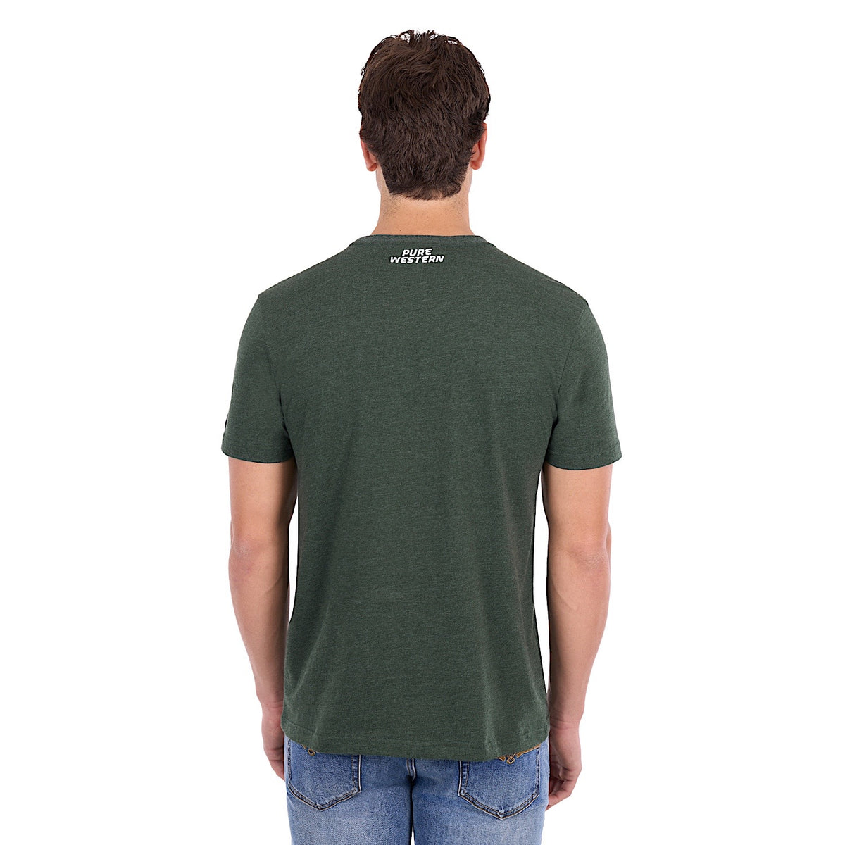 Pure Western Men's Chris Tee - Green Marle