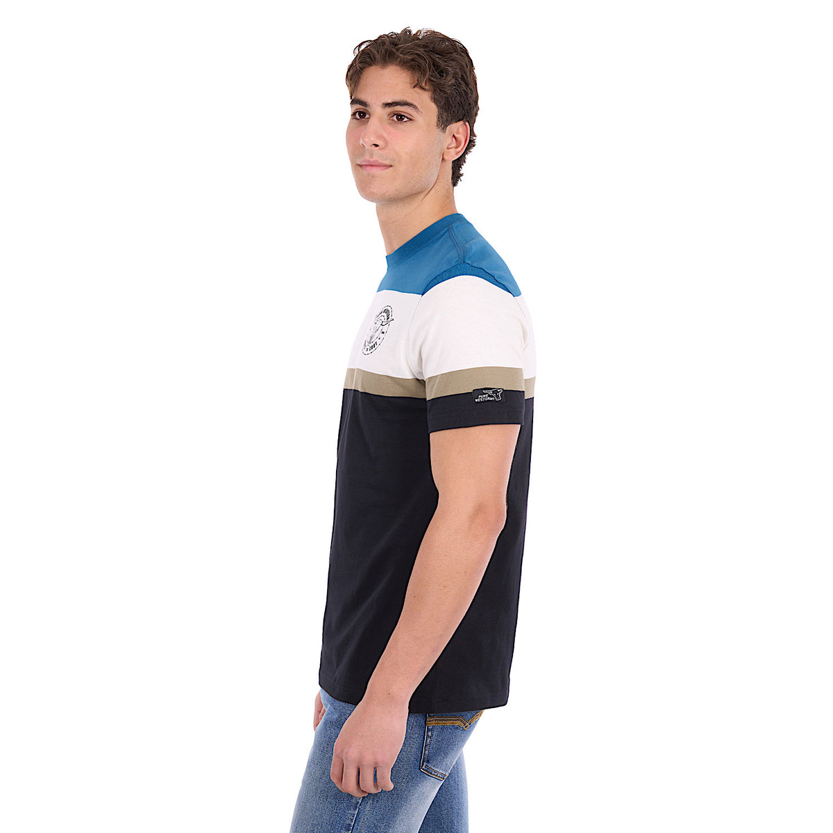 Pure Western Men's Troy Tee - Black/Denim