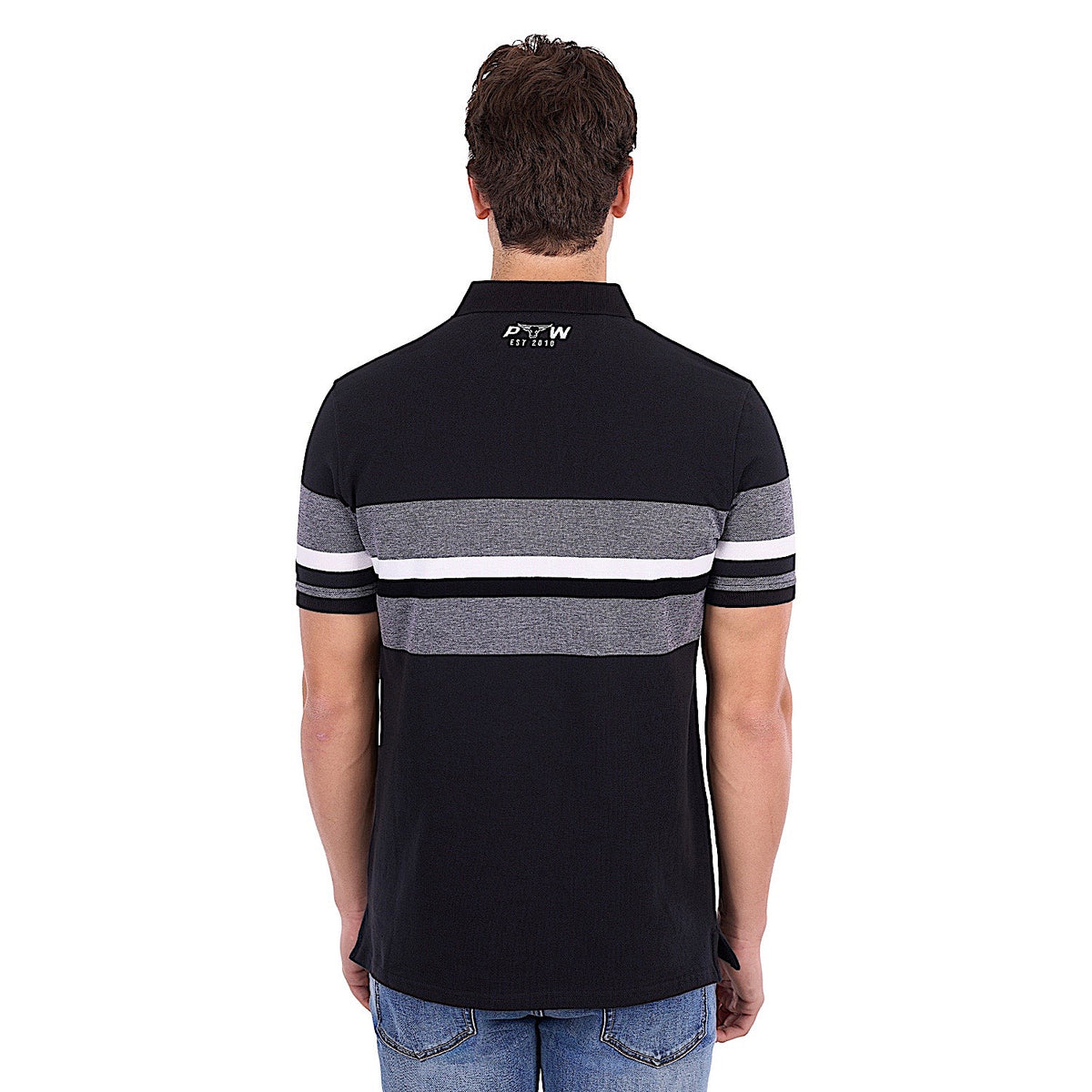 Pure Western Men's Brett Polo - Black/White