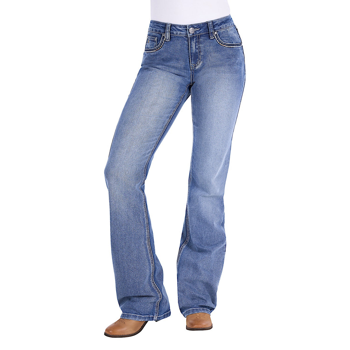 Pure Western Women's Julietta Relaxed Rider Jean - Summer Sky