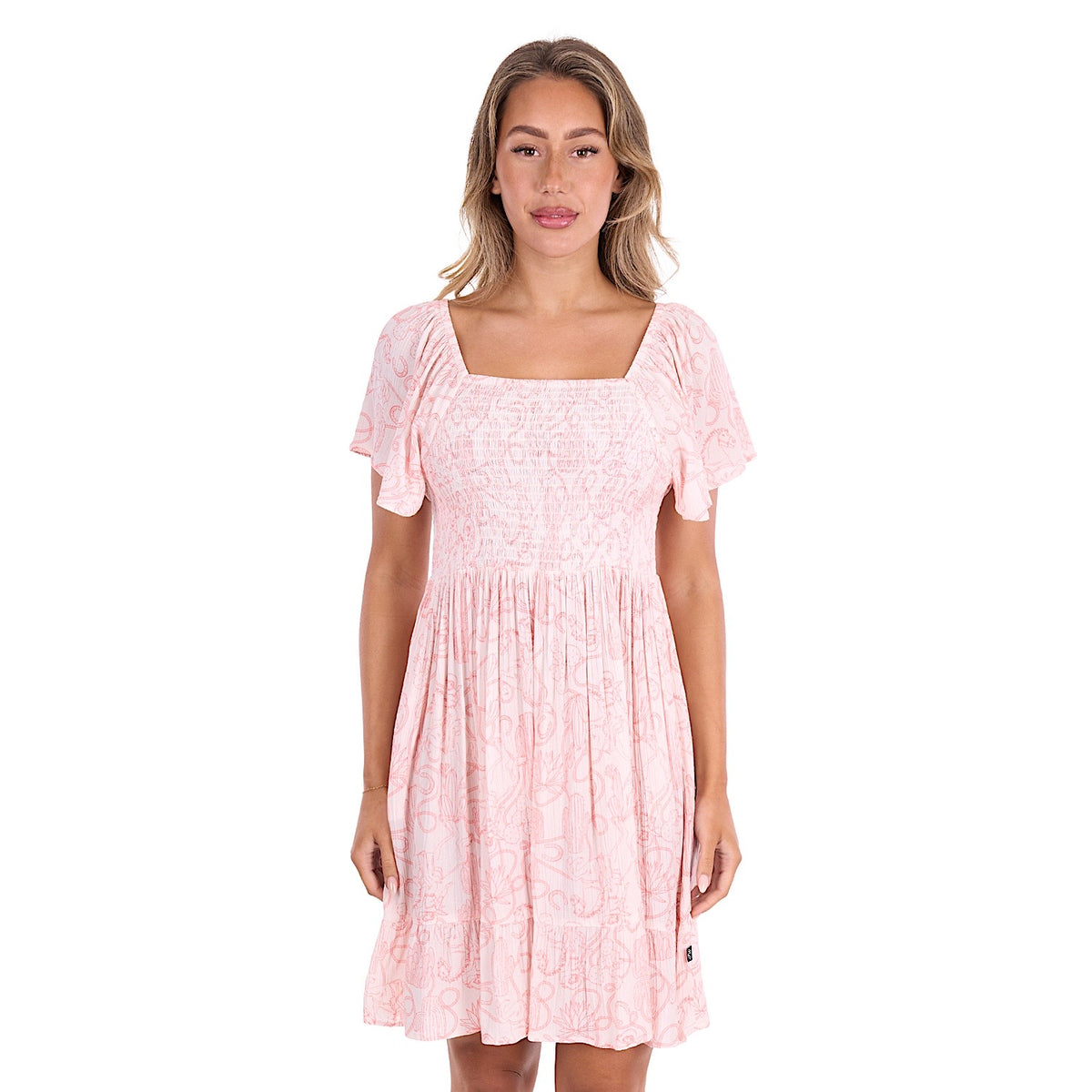 Pure Western Women's Sara Short Sleeve Dress - Cream