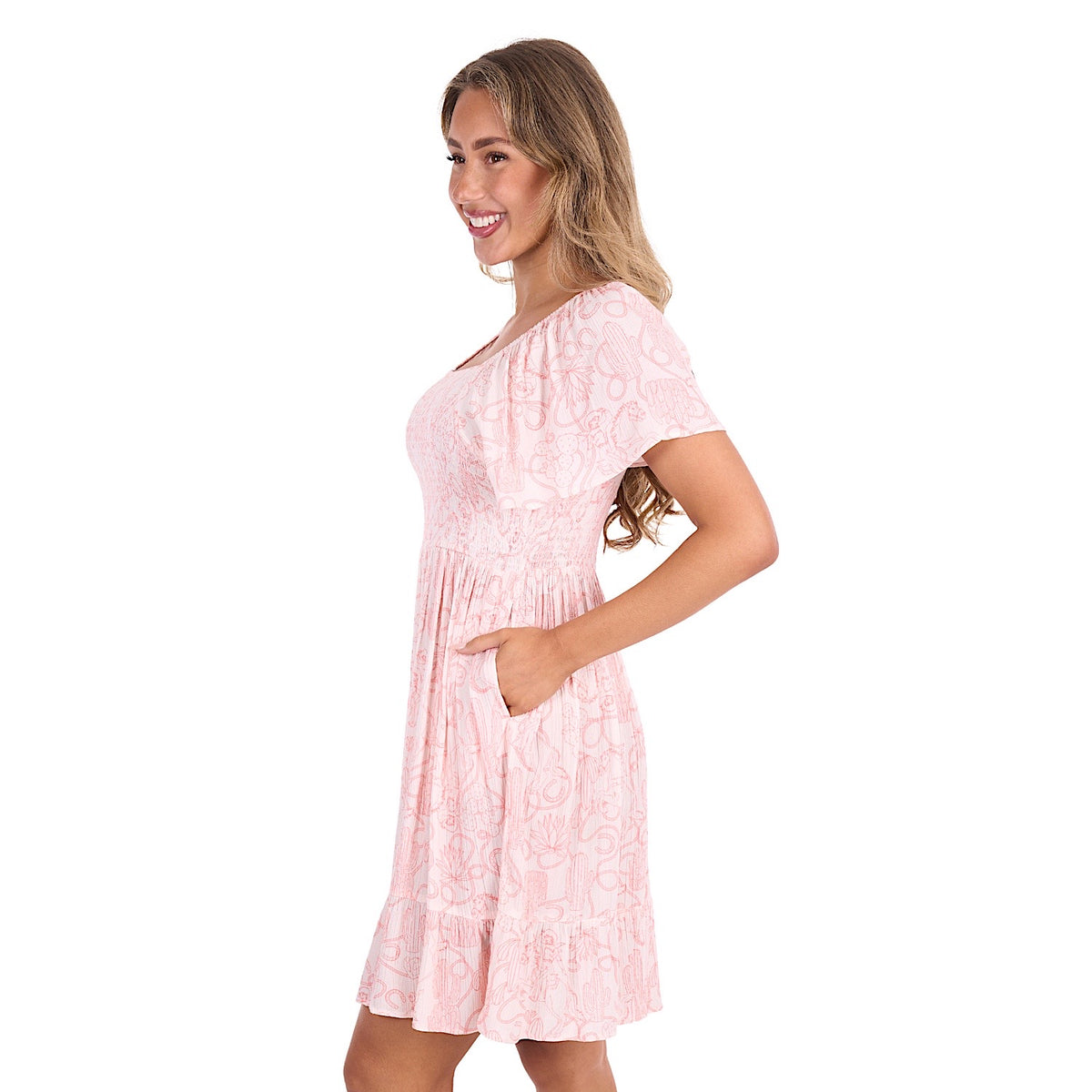Pure Western Women's Sara Short Sleeve Dress - Cream
