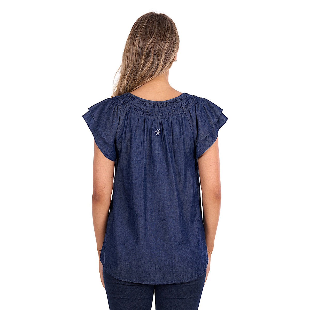 Pure Western Women's Connie Blouse - Dark Denim