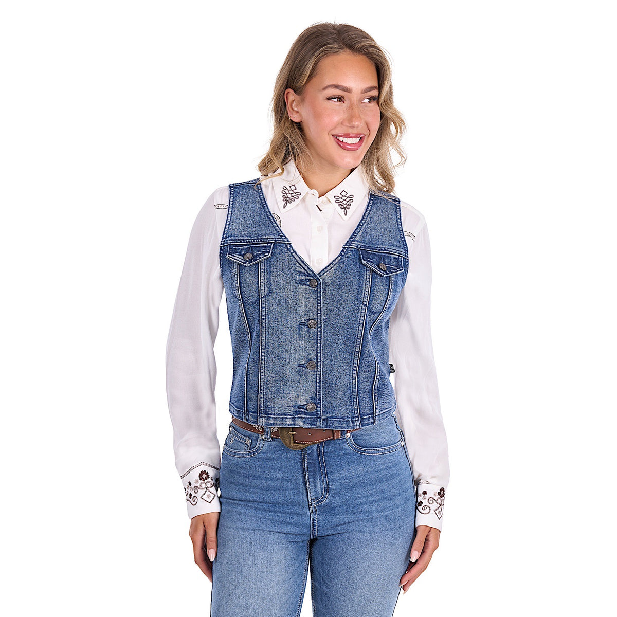 Pure Western Women's Natasha Vest - Chambray