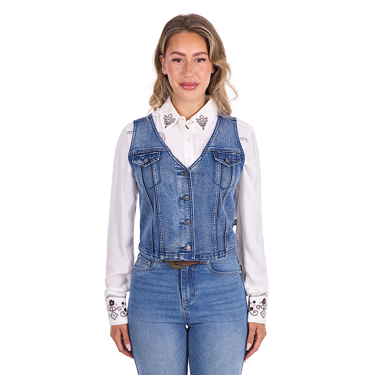 Pure Western Women's Natasha Vest - Chambray