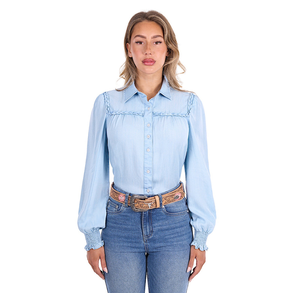 Pure Western Women's Daniela Shirt - Denim