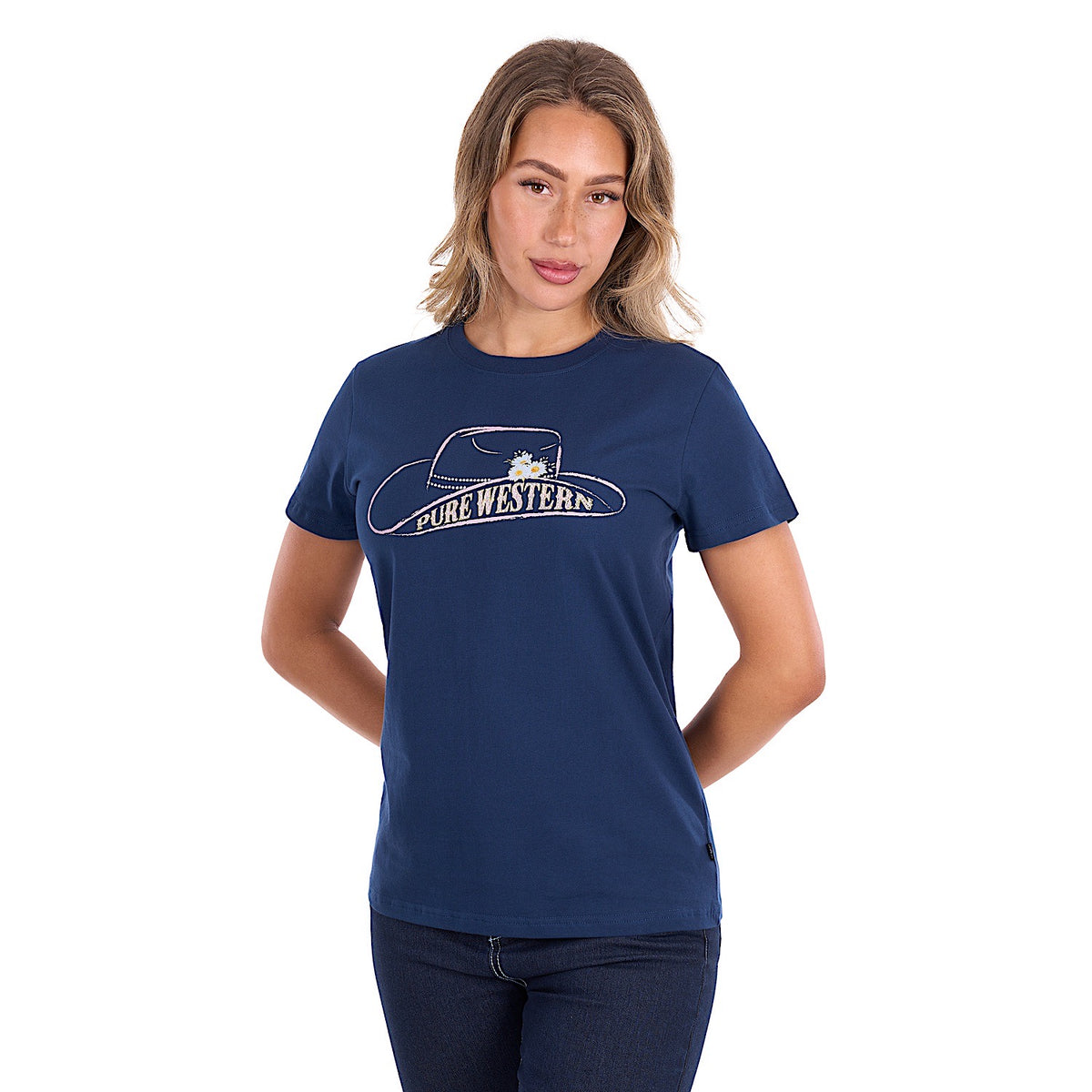 Pure Western Women's Holly Tee - Navy