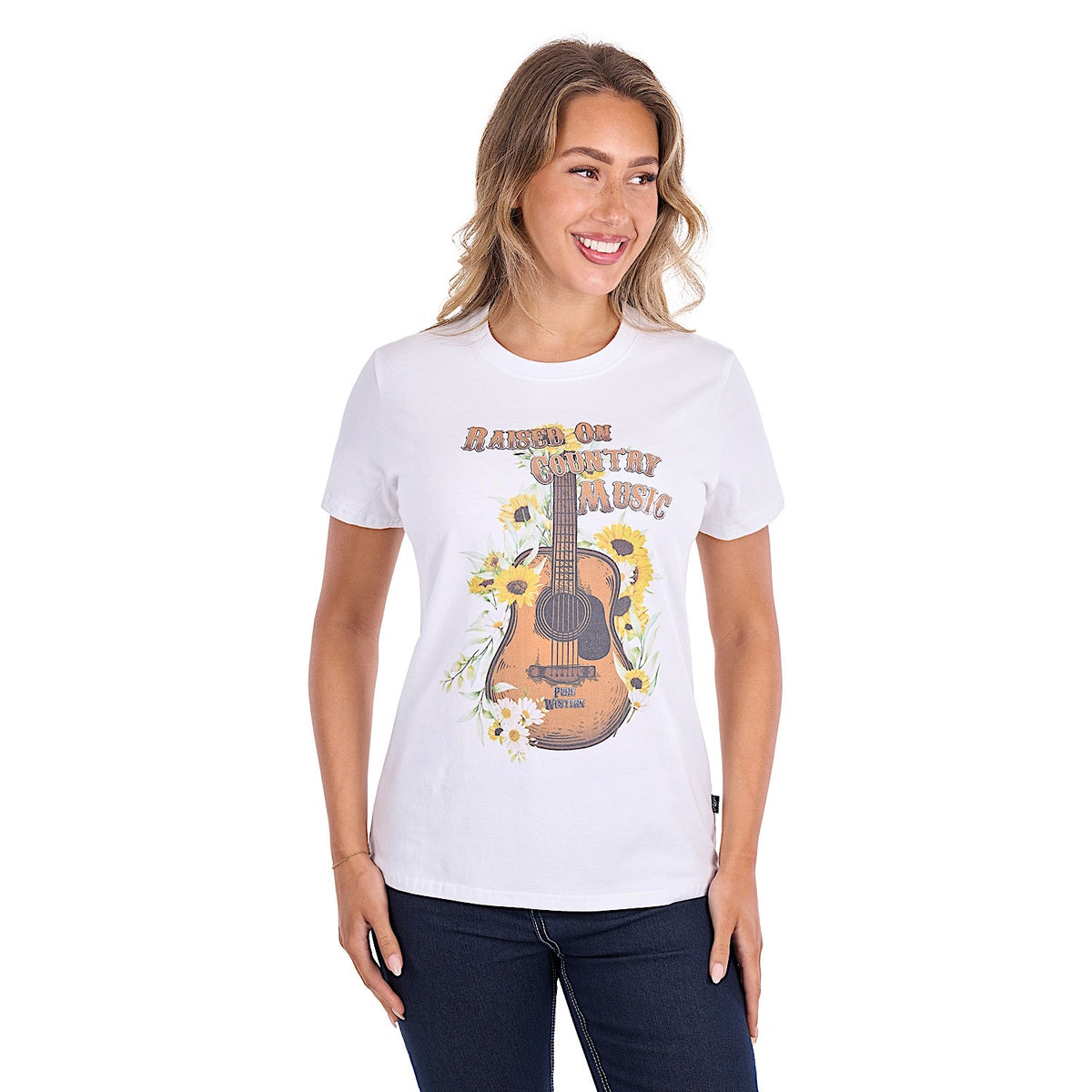 Pure Western Women's Amber Tee - White