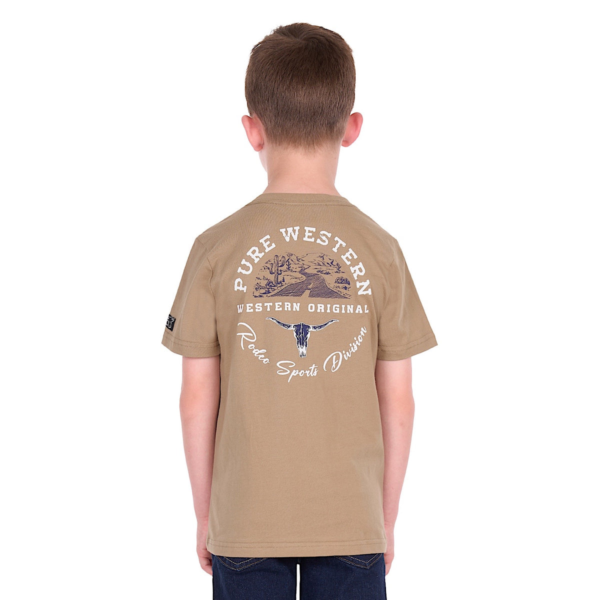 Pure Western Boy's Craig Tee - Sand