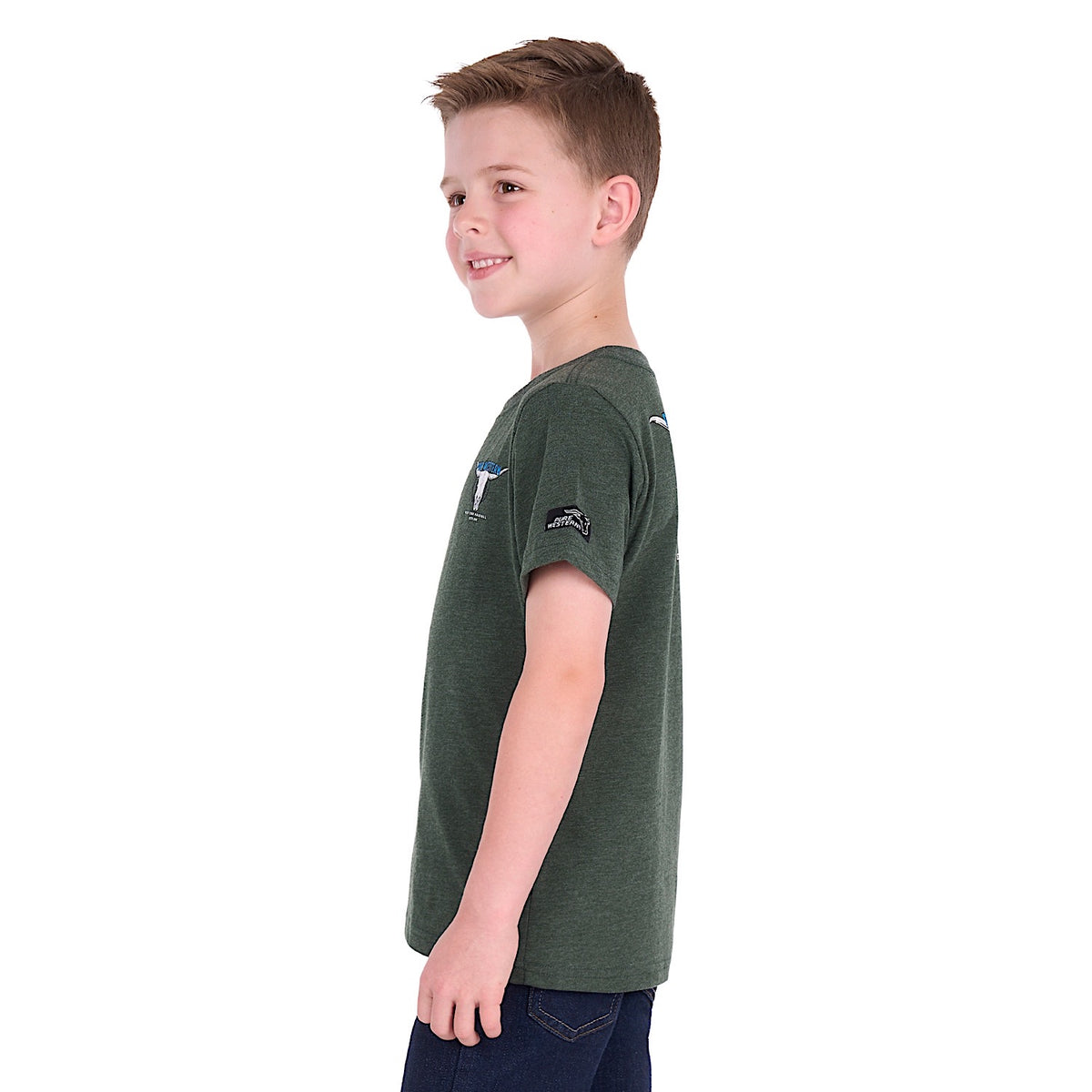 Pure Western Boy's Tony Tee - Green Marle