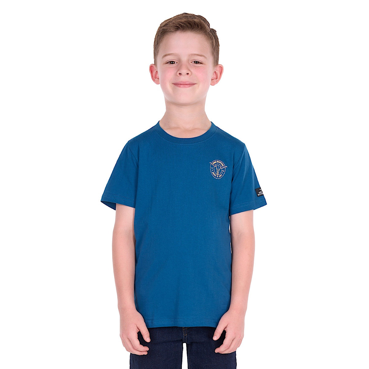 Pure Western Boy's Walker Tee - Denim