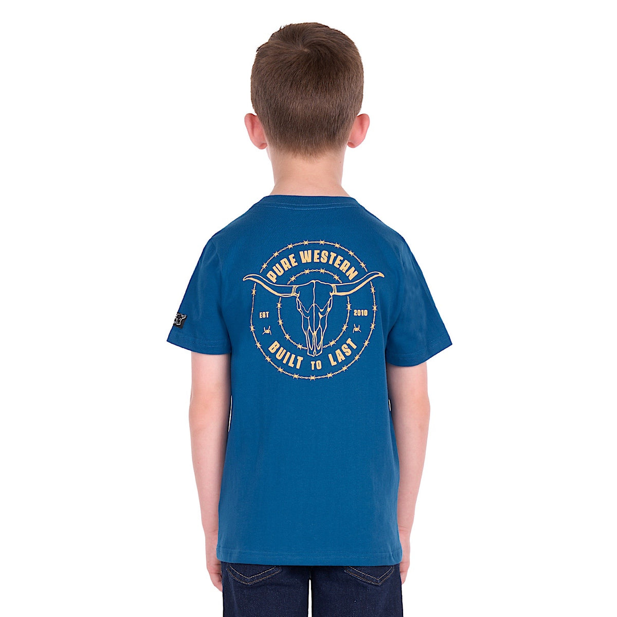 Pure Western Boy's Walker Tee - Denim