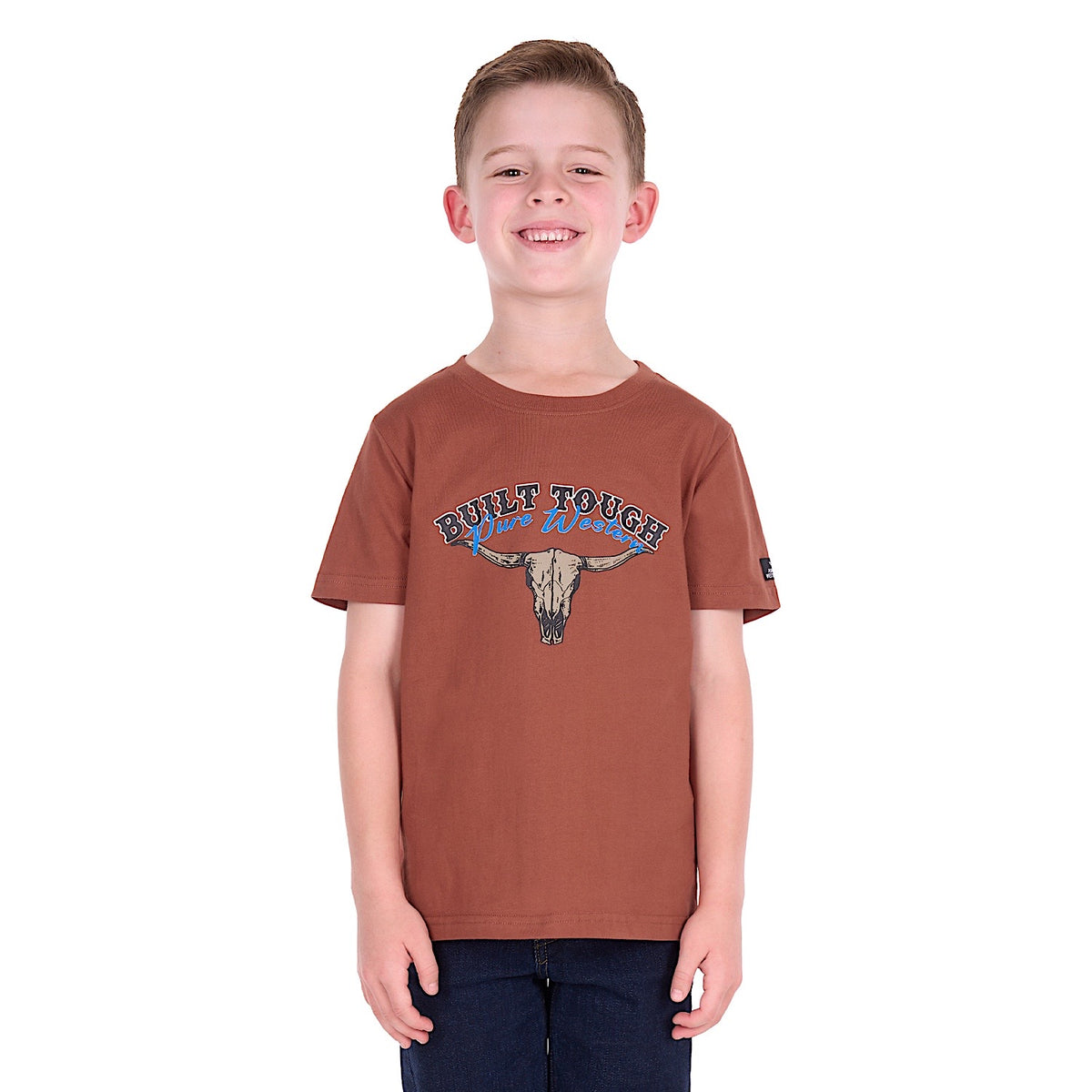 Pure Western Boy's Chris Tee - Rust