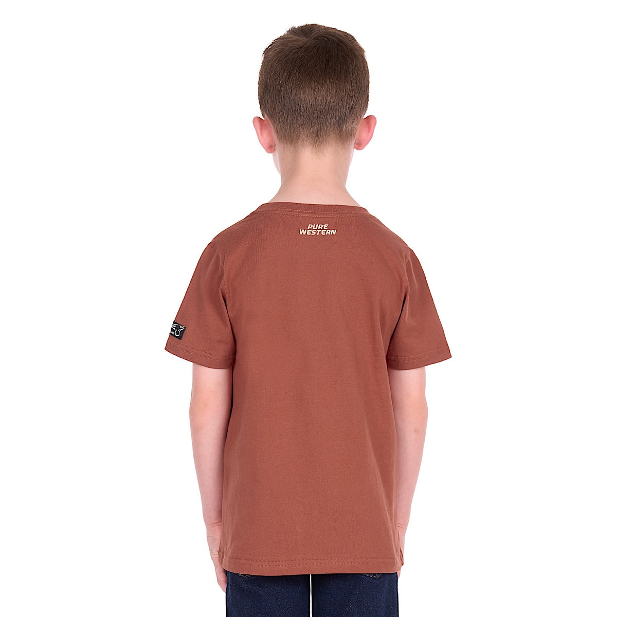 Pure Western Boy's Chris Tee - Rust
