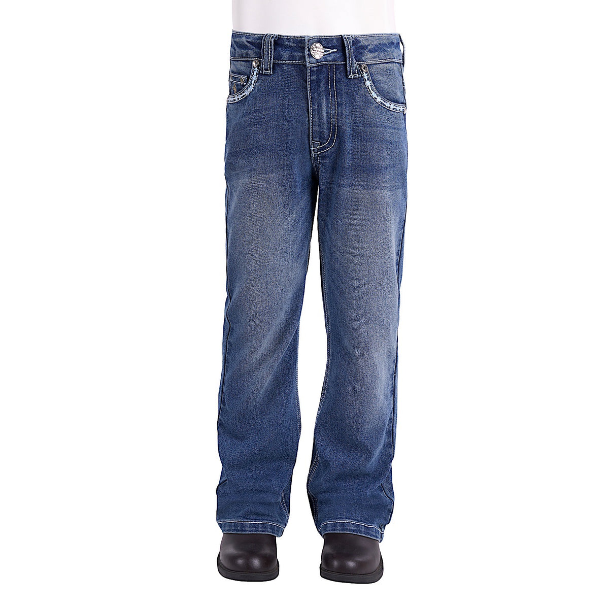 Pure Western Girl's Bella Boot Cut Jean - Retro Blue