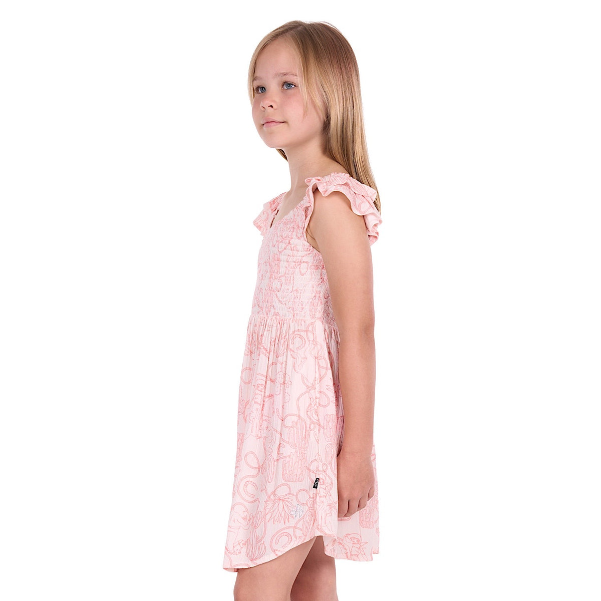 Pure Western Girl's Sara Short Sleeve Dress - Cream