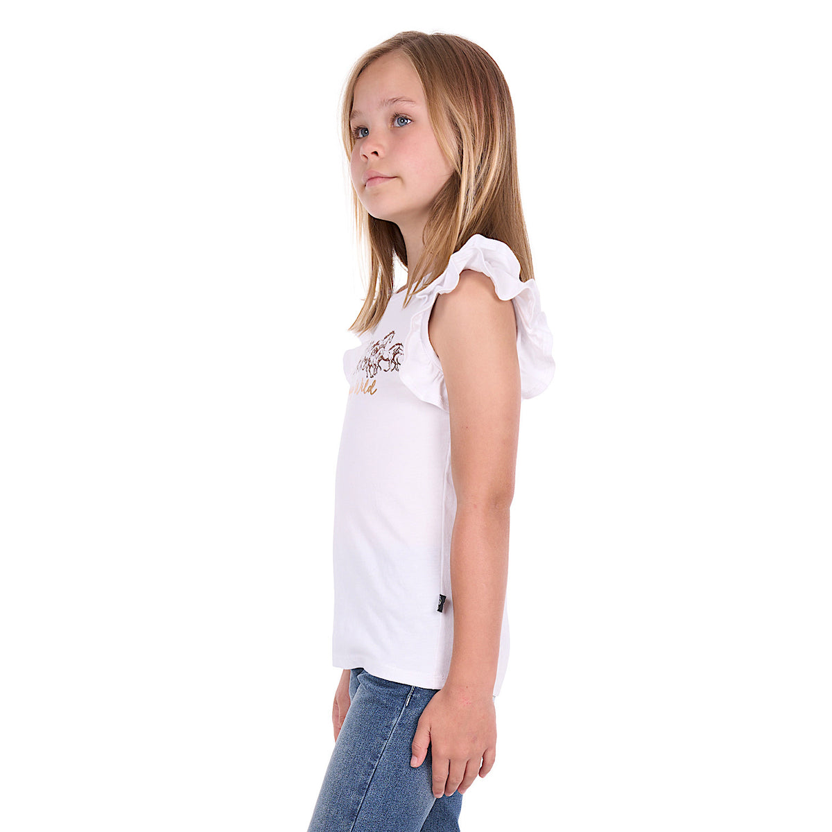 Pure Western Girl's Harper Tee - White