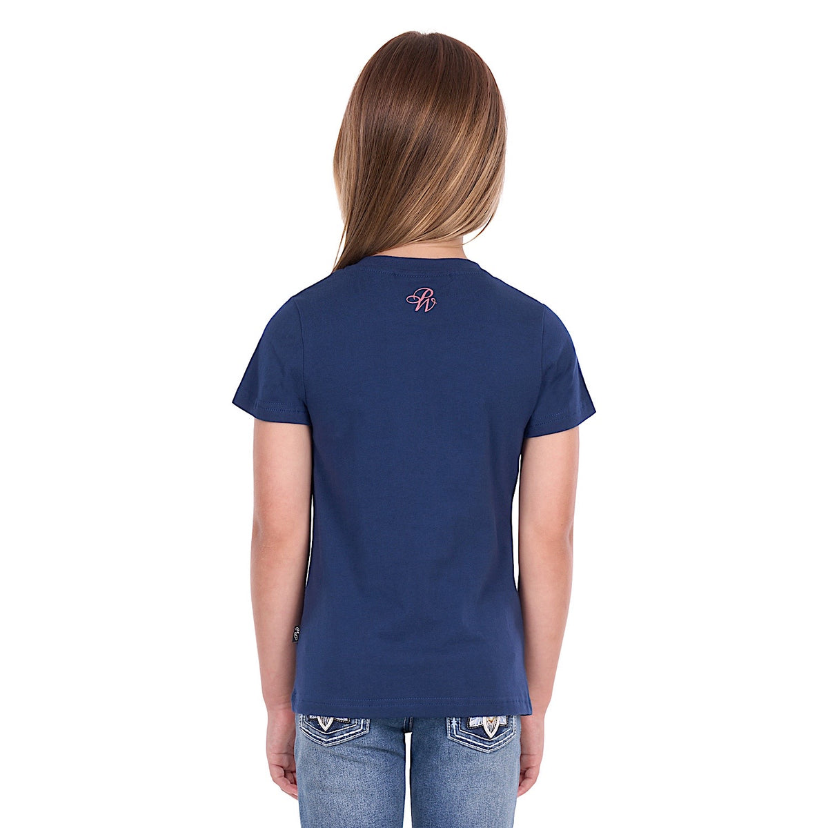 Pure Western Girl's Bindi Tee - Navy