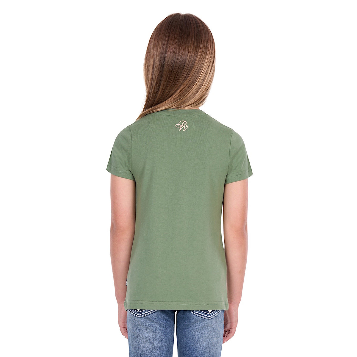 Pure Western Girl's Ella Tee - Moss
