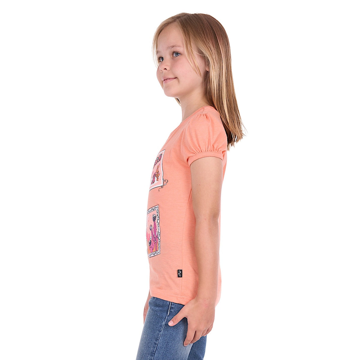 Pure Western Girl's Lulu Tee - Coral