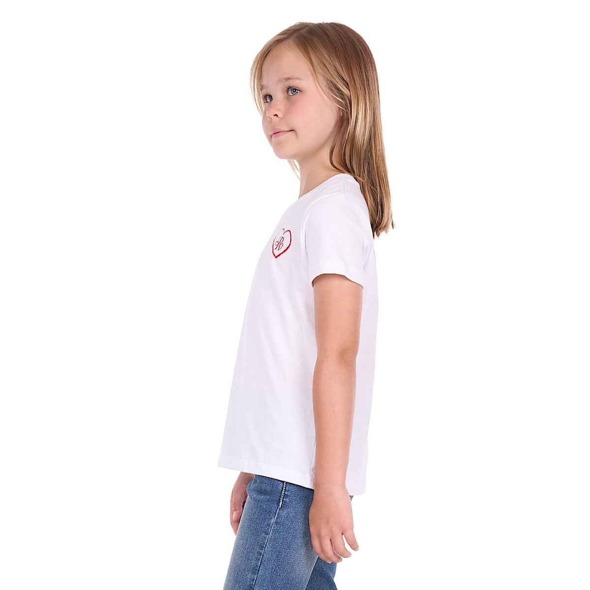 Pure Western Girl's Amelia Relaxed Tee - White