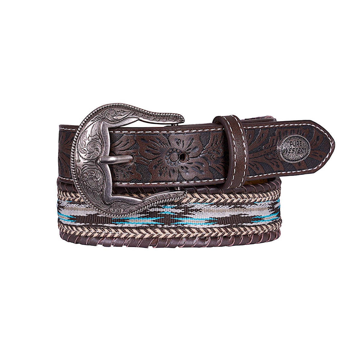 Pure Western Kid's Lynton Belt - Dark Tan
