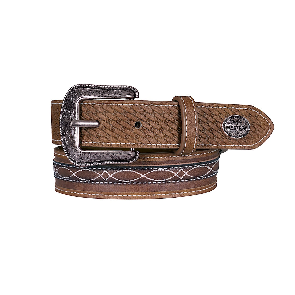 Pure Western Kid's Kylon Belt - Tan