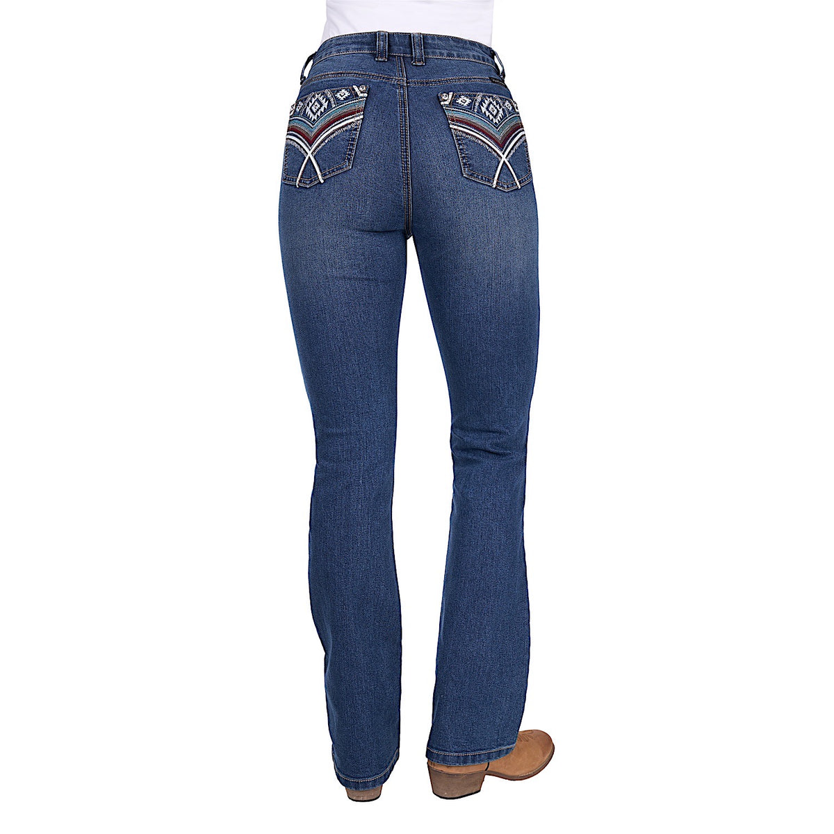 Pure Western Women’s Mary High Rise Boot Cut Jean 32L - Indigo