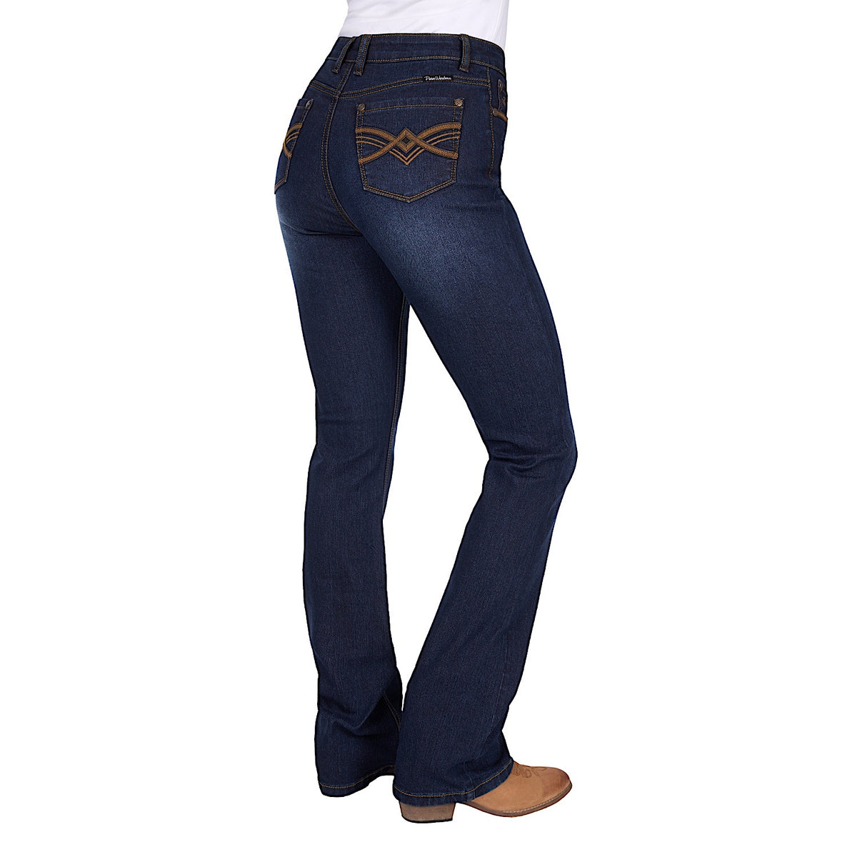 Pure Western Women’s Nova High Rise Boot Cut Jean 34L - Dark Ink