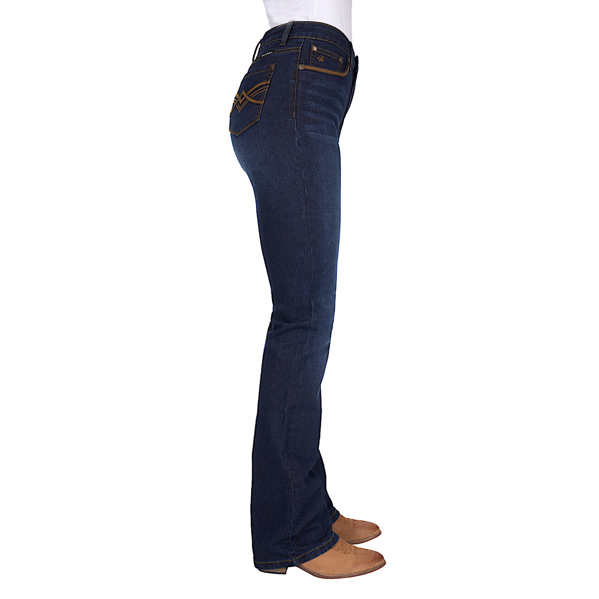 Pure Western Women’s Nova High Rise Boot Cut Jean 34L - Dark Ink