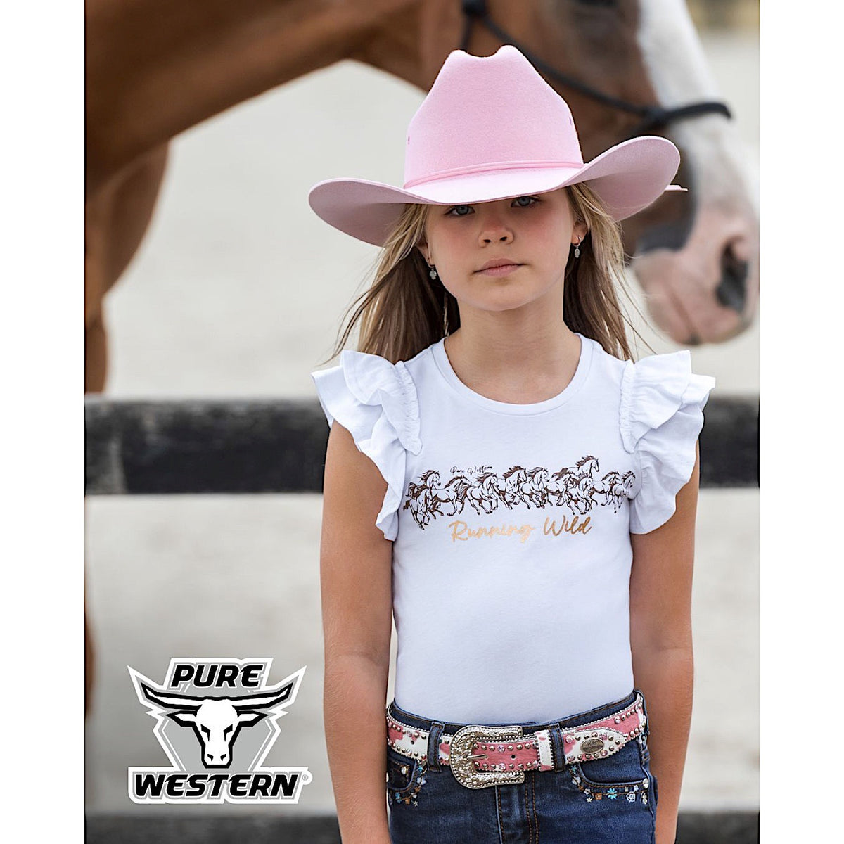 Pure Western Kid's Cyclone Hat - Pink