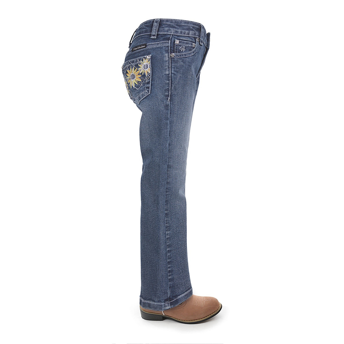 Pure Western Girl's Amy Boot Cut Jean - Retro Blue