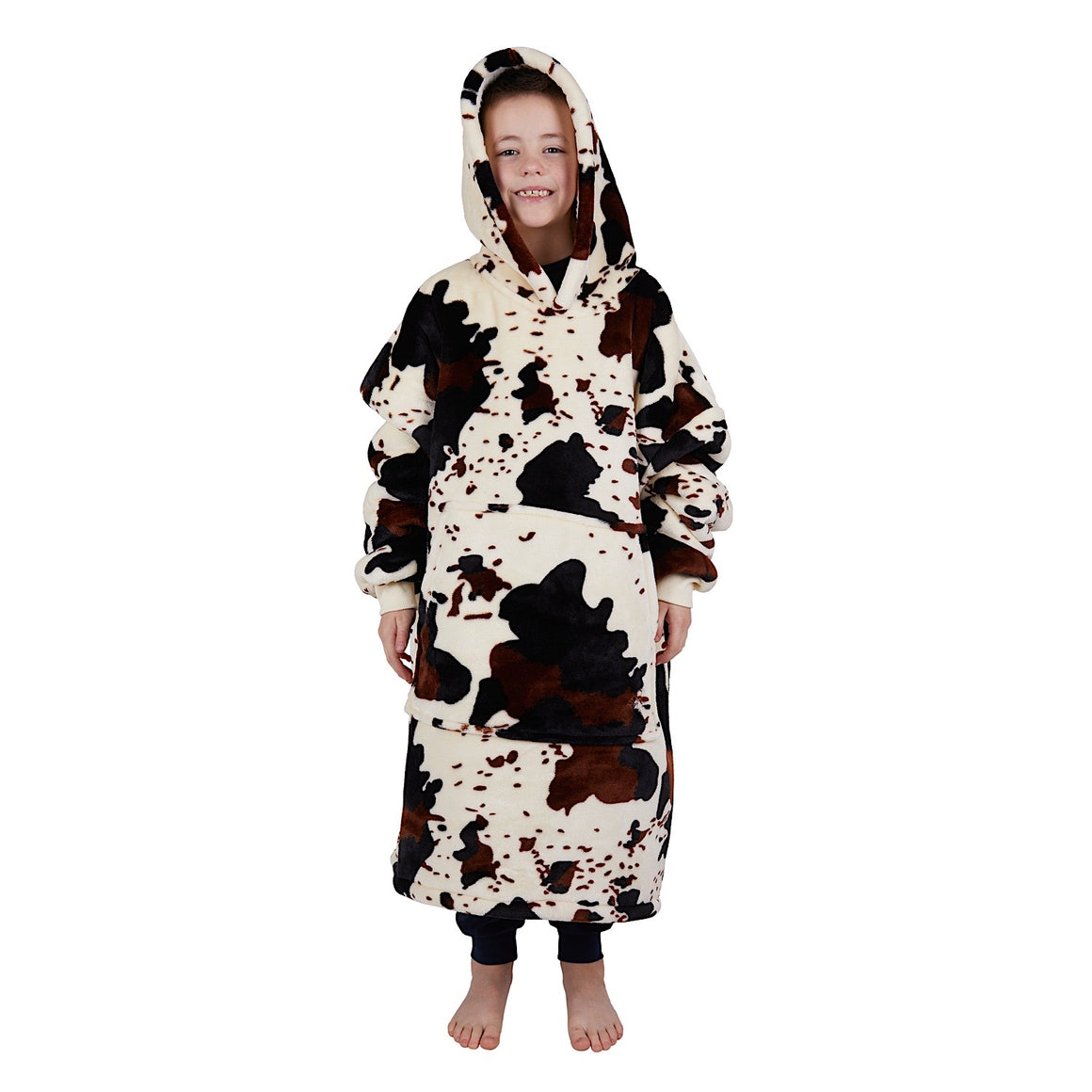 Pure Western Kids PW Cow Print Snuggle Hoodie Multi