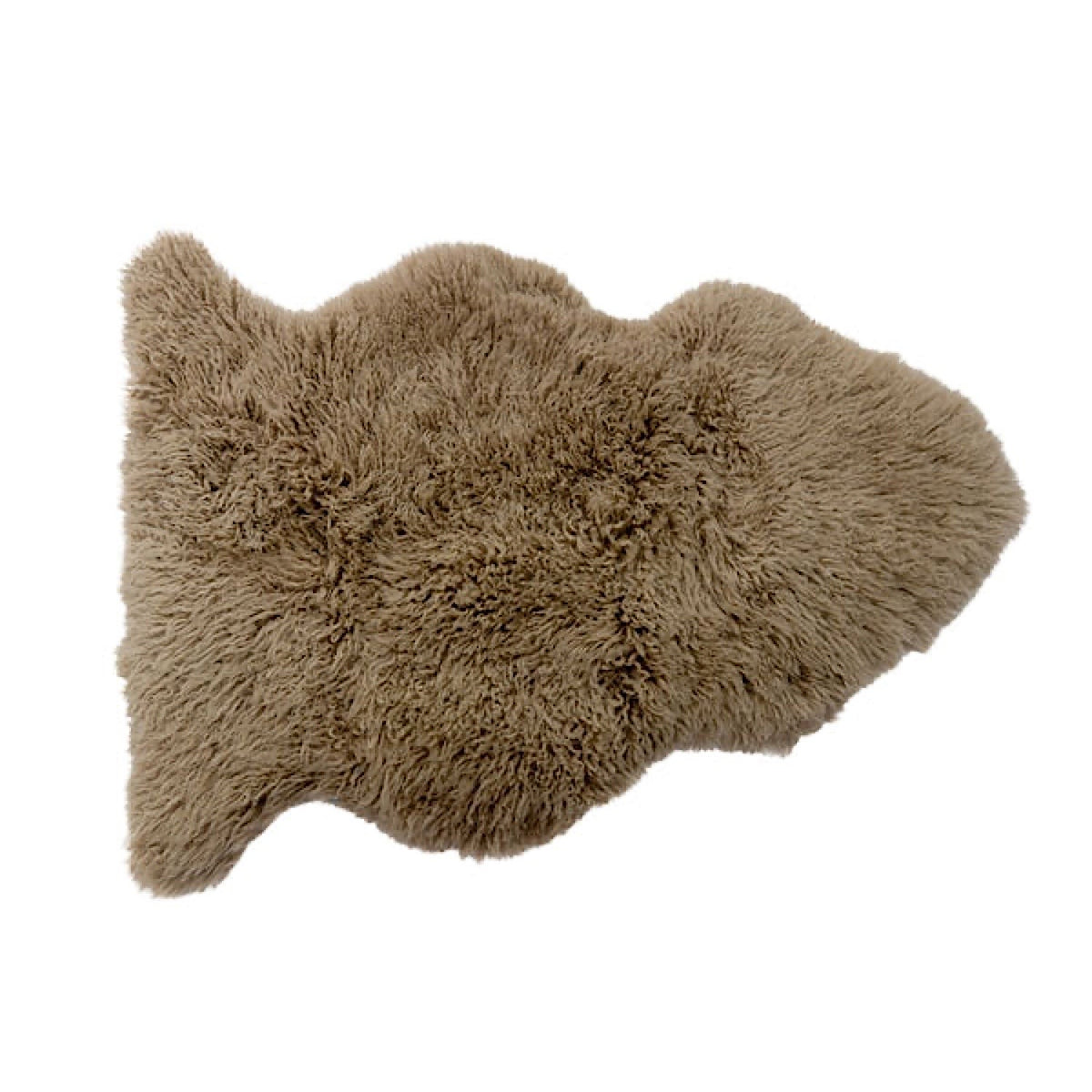 Auskin Curly Long Wool Single Rug - Pelican