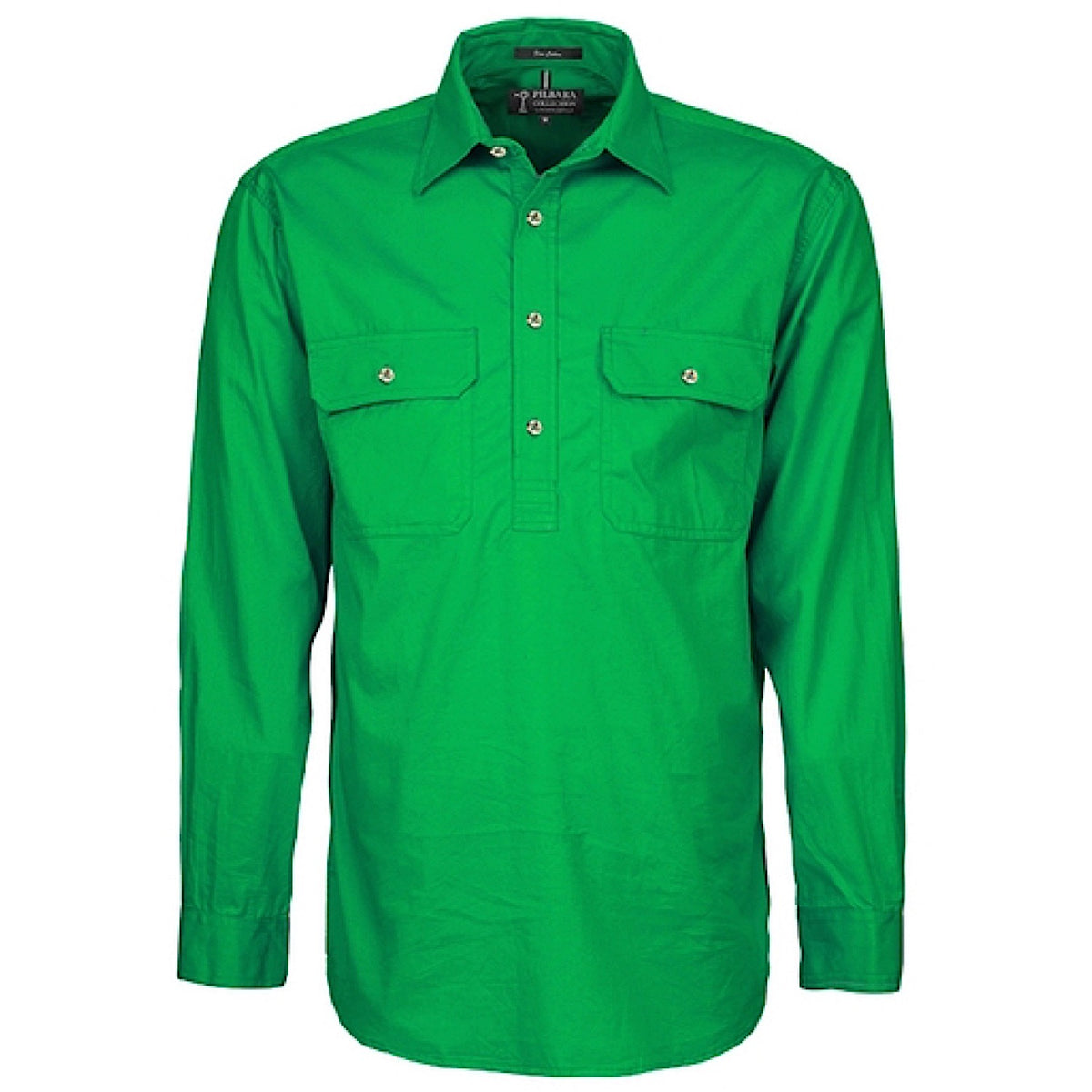 Pilbara Men’s Closed Front Shirt - Emerald