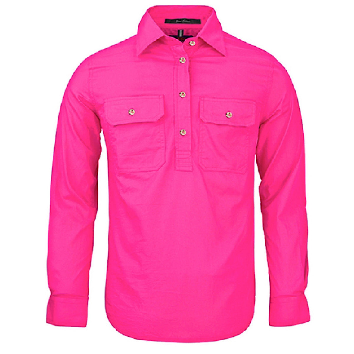 Pilbara Women's Closed Front L/S Shirt - Fuschia