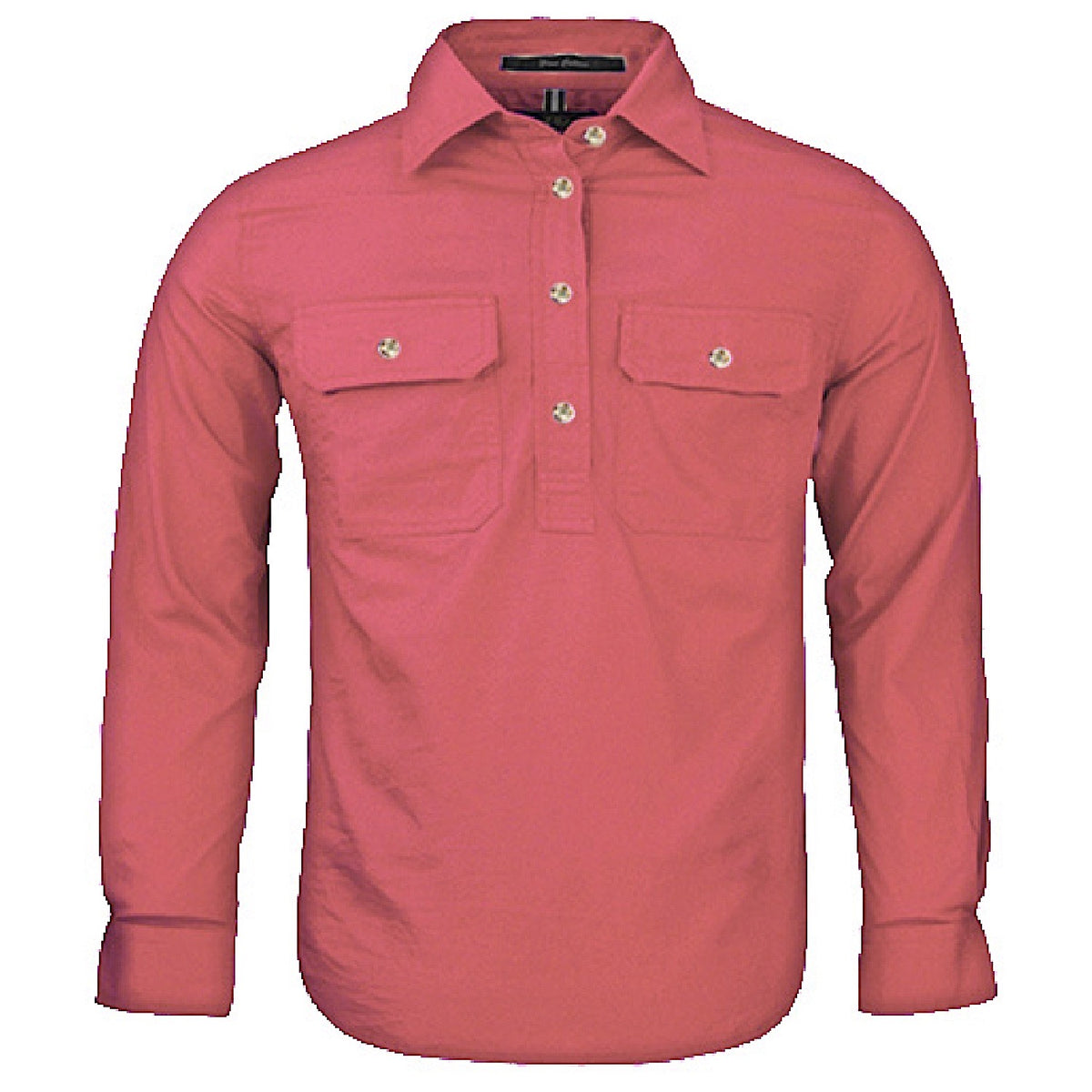 Pilbara Kid's Closed Front L/S Shirt - Canyon
